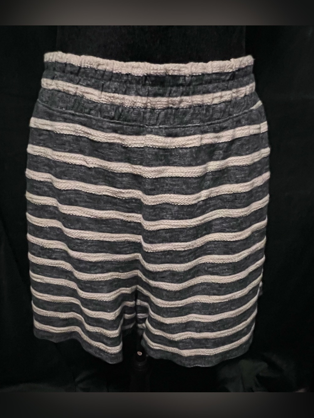 NWOT - J. Crew Navy and Creamy White Striped Hooded Crewneck Shirt & Shorts - Picture 5 of 6
